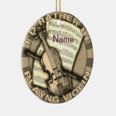 Rather Play Violin Keramisch Ornament (Rechts)