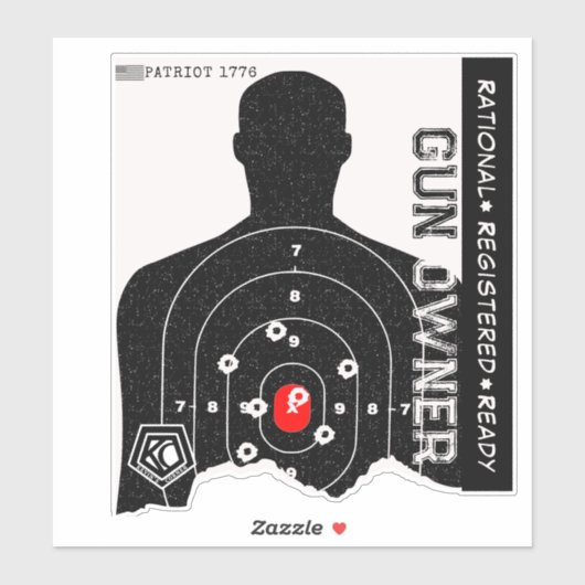 Rational Registered and Ready Gun Owner Sticker (Vel)