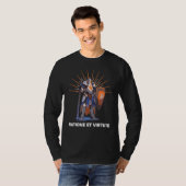 RATIONE ET VIRTUTE Knights Templar Motto T-shirt (Voorkant volledig)