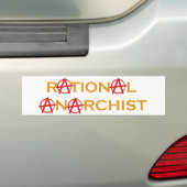 Rationele anarchist bumpersticker (Op auto)