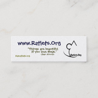 Ratlets kleine kaart mini visitekaartje