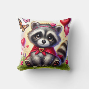 Raton laveur chéri – Coussin de la Saint-Valentin