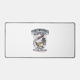 Raton laveur expert en feux d'artifice vintage Qua