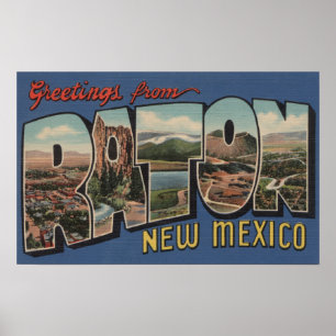 Raton, New Mexico - Grote Letter-scènes Poster