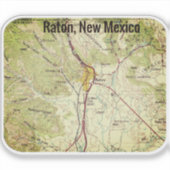 Raton New Mexico Topo Sticker (Voorkant)