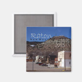 Raton New Mexico USA State Souvenir Frigo Magnet (Recto/Verso)