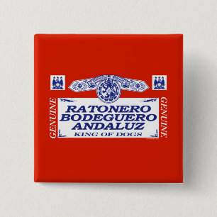 Ratonero Bodeguero Andaluz Vierkante Button 5,1 Cm