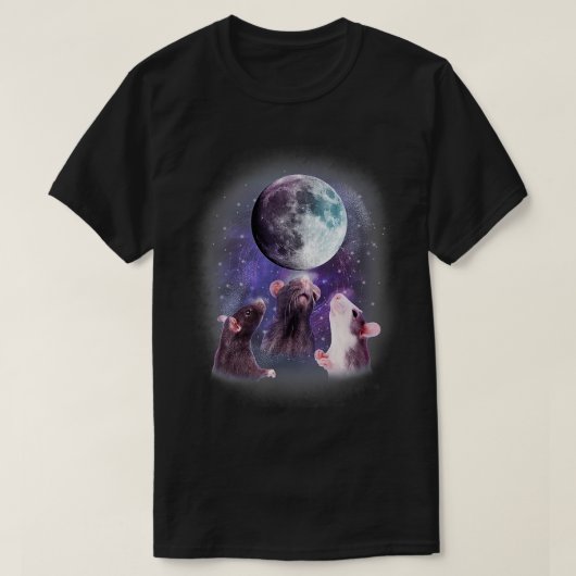 Rats Howling bij het Mon Shirt Funny Rat (Design voorkant)