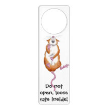 rats libres affichette de porte