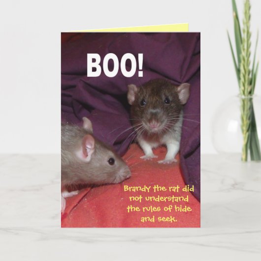 rats parlant carte de voeux personnalisable (Devant)