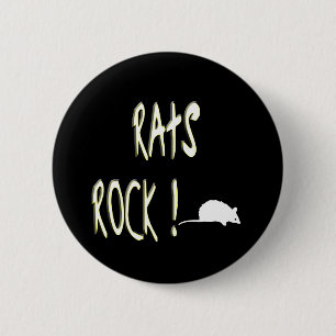 Rats Rock. Knoop Ronde Button 5,7 Cm