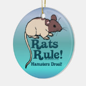 Rats Rule! Keramisch Ornament (Links)
