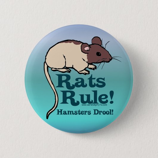Rats Rule! Ronde Button 5,7 Cm (Voorkant)