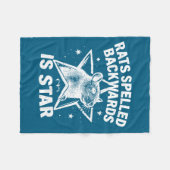 Rats Spelled Backwards Is Star  Fleece Deken (Voorkant (Horizontaal))