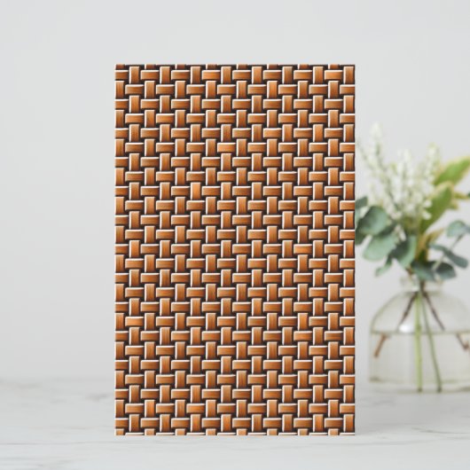 Rattan texture briefpapier (Staand voorkant)