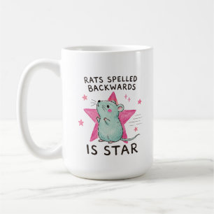 Ratten achterstevoren gespeld is Ster Grappige Rat Koffiemok