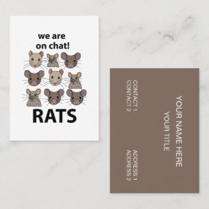 Ratten Dier We zijn op chat Grappige Ratten Visitekaartje