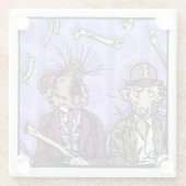 Ratten en Botten - Pop Gothic Nightmare Surreal Glazen Onderzetter (Achterkant)