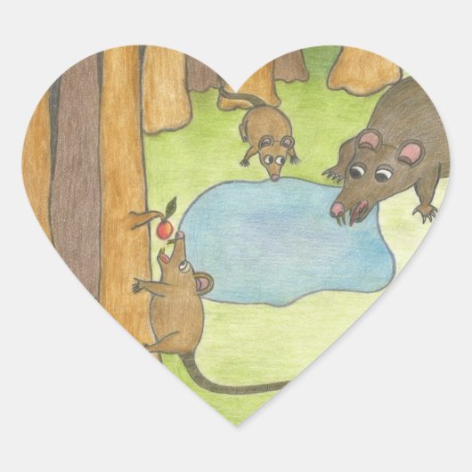 Ratten Hart Sticker (Voorkant)