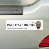 RATTEN HEBBEN RECHTEN BUMPERSTICKER (Op auto)