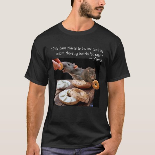 Ratten houden van bagels t-shirt (Voorkant)