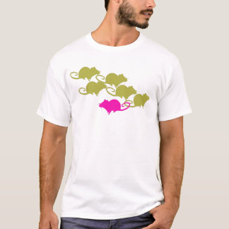 Ratten in roze en groen t-shirt