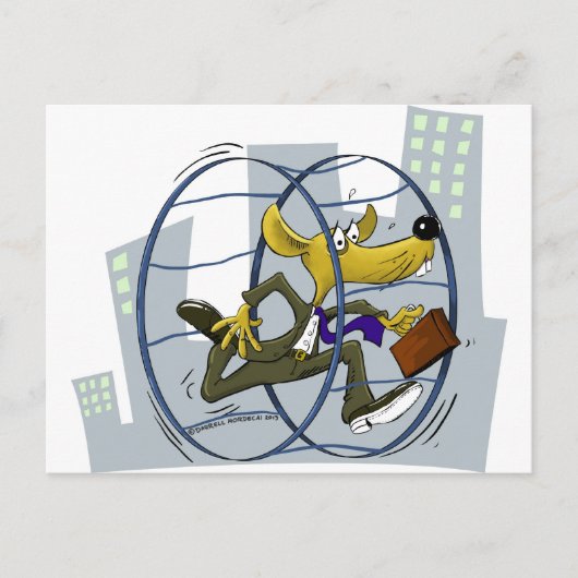 rattenrace briefkaart (Voorkant)