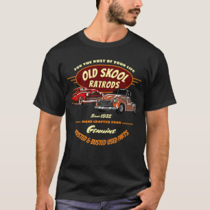 Rattenstaafjes Oude Skool Cool Oude Auto Vrachtwa T-shirt
