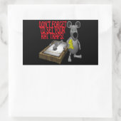 Rattenvallen Rechthoekige Sticker (Tas)