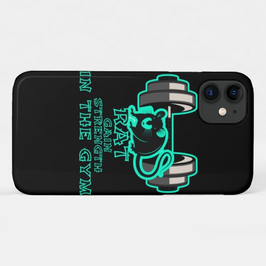 rattenversterking in de gym Case-Mate iPhone case (Achterkant (horizontaal))