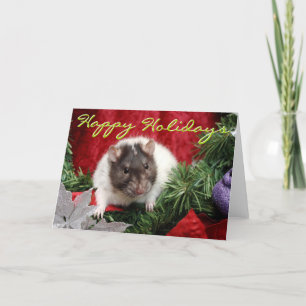 Rattie Kerstkaart Feestdagen Kaart