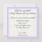 Rattles Baby Gender Reveal Party Invitation Kaart (Achterkant)