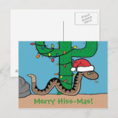 Rattlesnake Christmas Cactus Post Cards Feestdagenkaart (Voorkant / Achterkant)