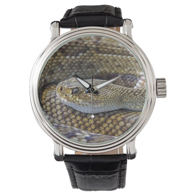 Rattlesnake face watch horloge (Voorkant)