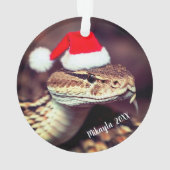 Rattlesnake in Santa Hat Ornament (achterkant)
