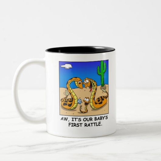 Rattlesnake Love Tweekleurige Koffiemok (Links)