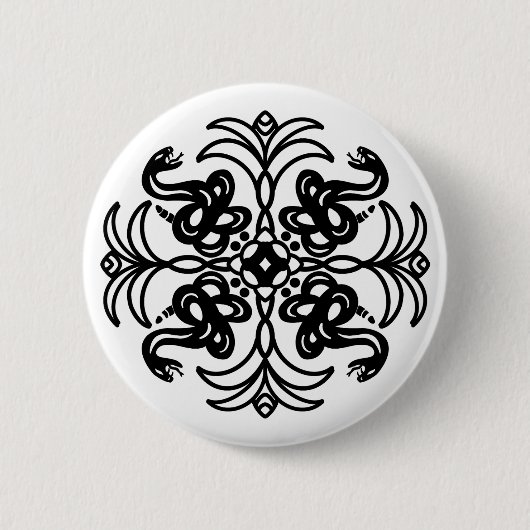 Rattlesnake Mandala Ronde Button 5,7 Cm (Voorkant)