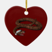 Rattlesnake met Santa Hat Keramisch Ornament (Voorkant)