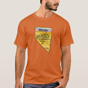 Rattlesnake Nevada Battleborn 1864 Desert Mountain T-shirt