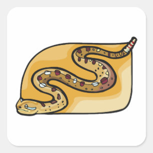 Rattlesnake Reptile Vierkante Sticker
