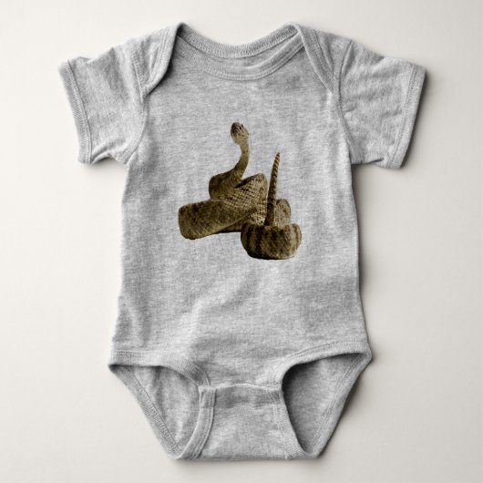 Rattlesnake-slang foto kinder kleding romper (Voorkant)