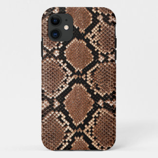 Rattlesnake Snake Skin Leather Faux iPhone 11 Hoesje