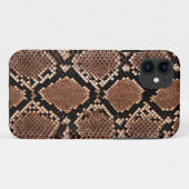 Rattlesnake Snake Skin Leather Faux Case-Mate iPhone Case (Achterkant (horizontaal))