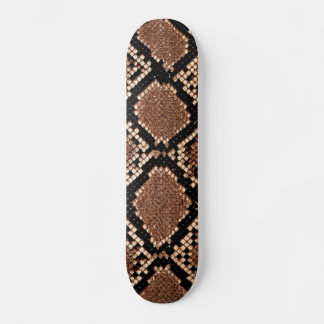 Rattlesnake Snake Skin Leather Faux Skateboard
