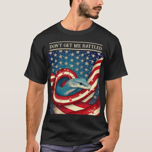 Rattlesnake Stars and Stripes T-shirt (Voorkant)