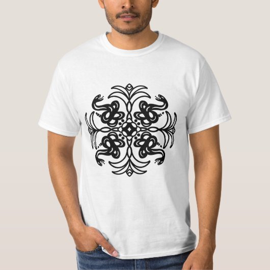 Rattlesnake (zwart en wit) t-shirt (Voorkant)