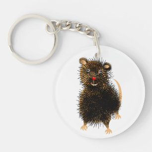 Ratty the Cute Funny Whimsical Pet Rat Sleutelhanger