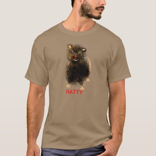 Ratty the Whimsical Funny Cute Rat T-shirt (Voorkant)