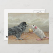 Ratvoer raven briefkaart (Voorkant / Achterkant)