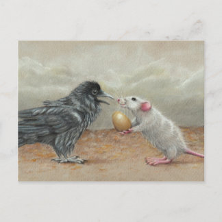 Ratvoer raven briefkaart